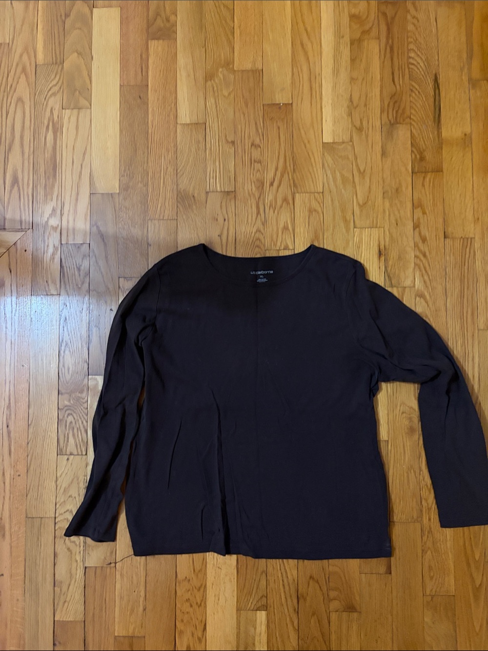 Women's Brown Long-Sleeve Crewneck Sweater